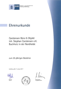 Ehrenurkunde der IHK